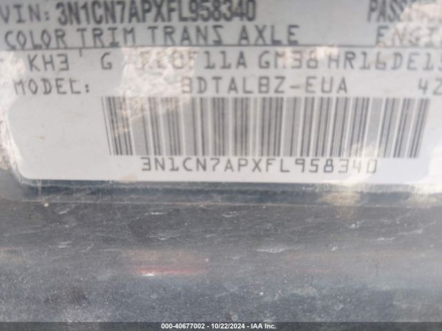 Photo 8 VIN: 3N1CN7APXFL958340 - NISSAN VERSA 