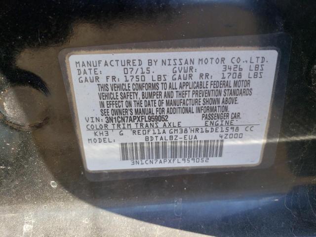 Photo 12 VIN: 3N1CN7APXFL959052 - NISSAN VERSA 