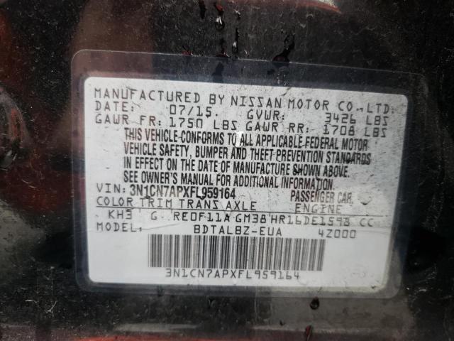 Photo 12 VIN: 3N1CN7APXFL959164 - NISSAN VERSA 