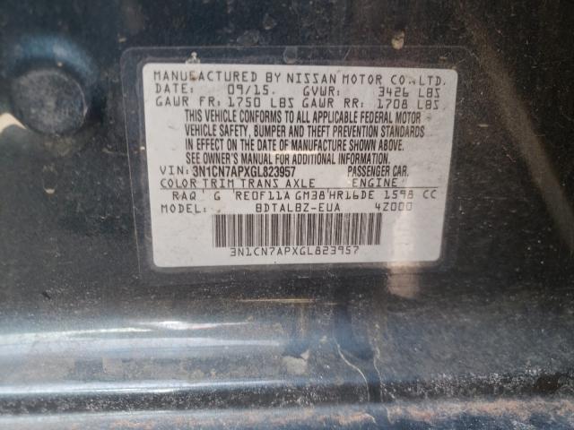 Photo 9 VIN: 3N1CN7APXGL823957 - NISSAN VERSA S 