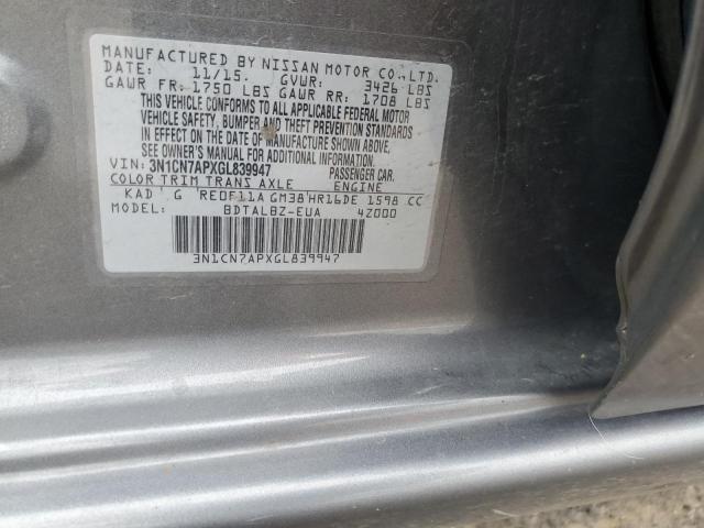 Photo 11 VIN: 3N1CN7APXGL839947 - NISSAN VERSA S 