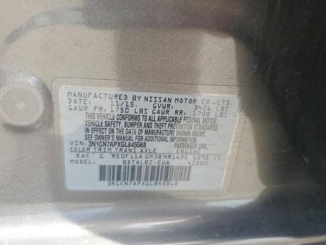 Photo 11 VIN: 3N1CN7APXGL845568 - NISSAN VERSA 