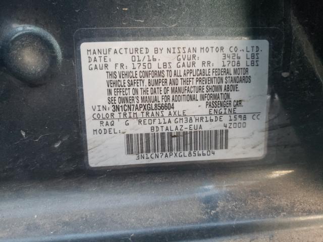 Photo 9 VIN: 3N1CN7APXGL856604 - NISSAN VERSA S 