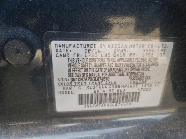 Photo 9 VIN: 3N1CN7APXGL874570 - NISSAN VERSA S 