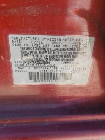 Photo 11 VIN: 3N1CN7APXGL875069 - NISSAN VERSA S 