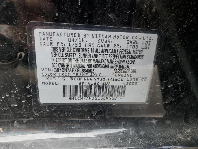 Photo 12 VIN: 3N1CN7APXGL884502 - NISSAN VERSA S 