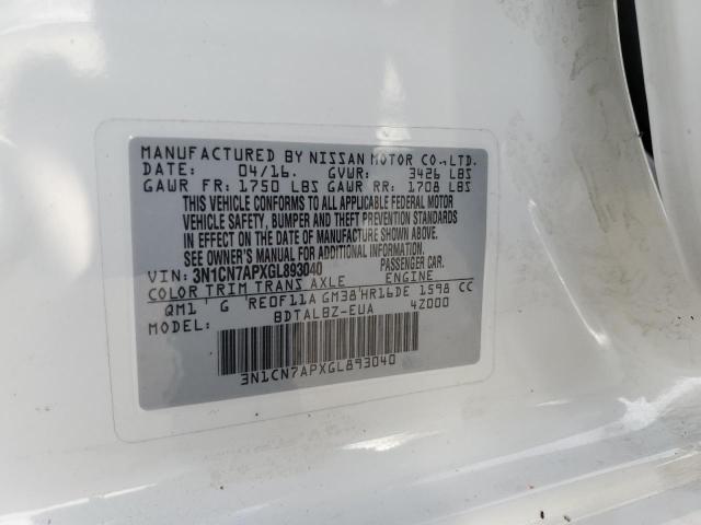 Photo 11 VIN: 3N1CN7APXGL893040 - NISSAN VERSA S 