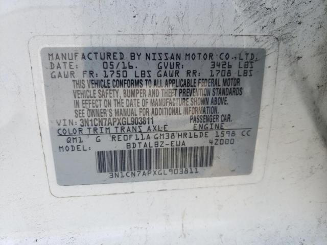 Photo 9 VIN: 3N1CN7APXGL903811 - NISSAN VERSA S 