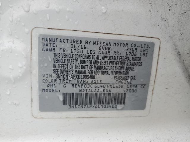 Photo 11 VIN: 3N1CN7APXGL905400 - NISSAN VERSA S 