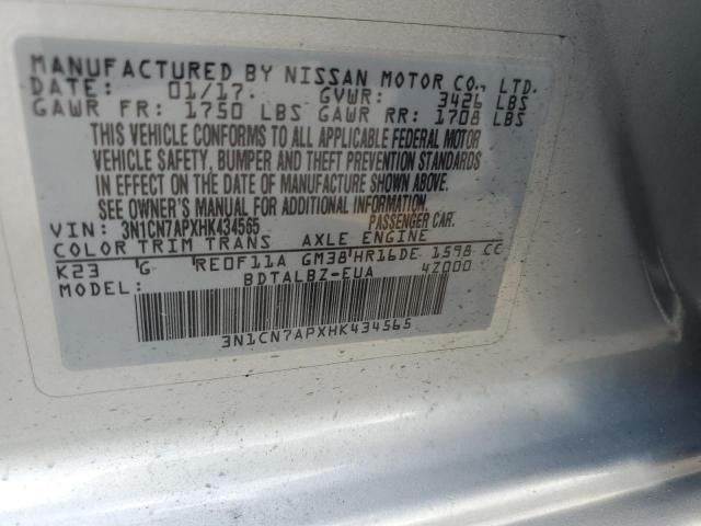 Photo 11 VIN: 3N1CN7APXHK434565 - NISSAN VERSA S 