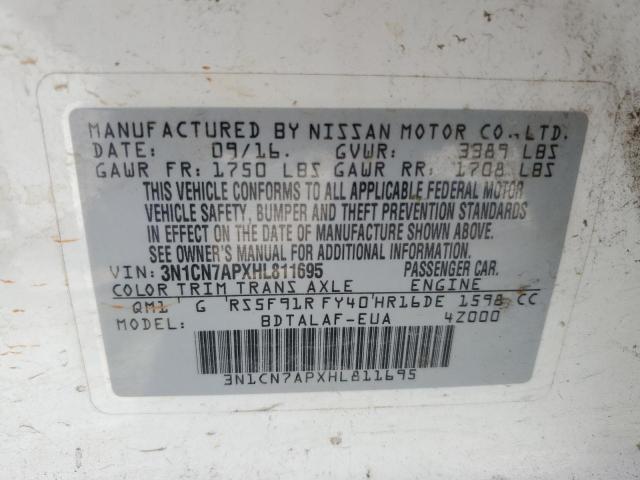 Photo 12 VIN: 3N1CN7APXHL811695 - NISSAN VERSA S 