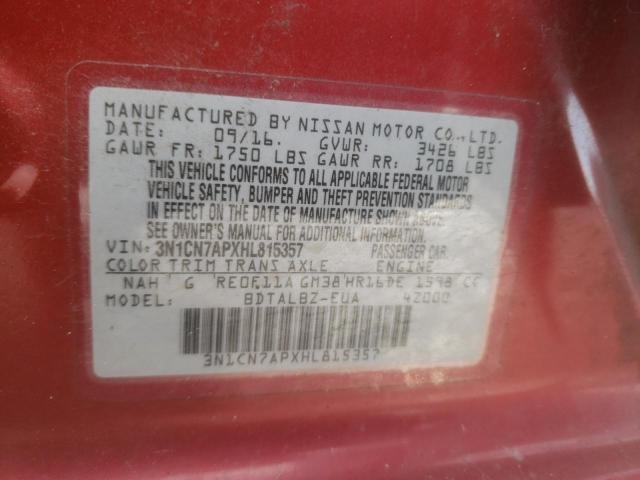 Photo 11 VIN: 3N1CN7APXHL815357 - NISSAN VERSA 