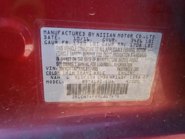 Photo 11 VIN: 3N1CN7APXHL817495 - NISSAN VERSA 