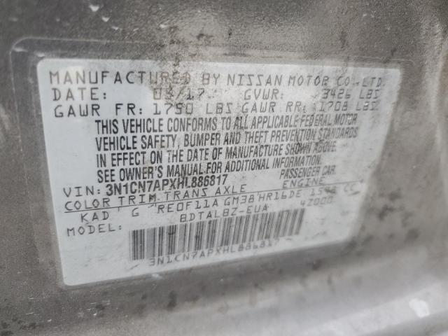 Photo 11 VIN: 3N1CN7APXHL886817 - NISSAN VERSA S 