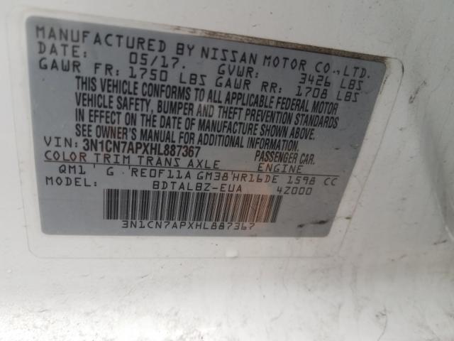 Photo 9 VIN: 3N1CN7APXHL887367 - NISSAN VERSA S 