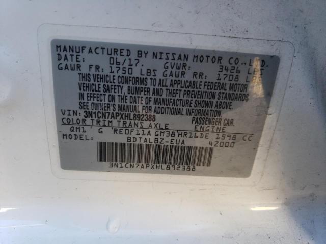 Photo 12 VIN: 3N1CN7APXHL892388 - NISSAN VERSA 