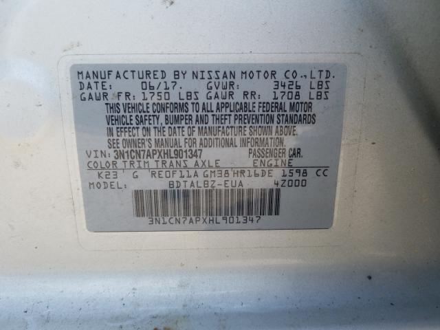 Photo 9 VIN: 3N1CN7APXHL901347 - NISSAN VERSA S 