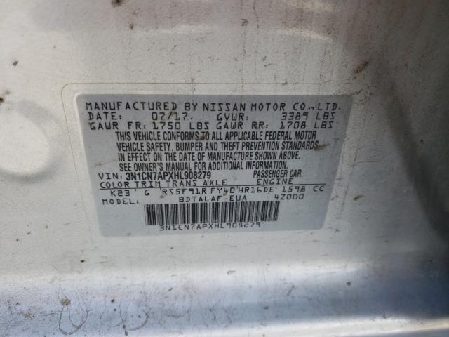 Photo 9 VIN: 3N1CN7APXHL908279 - NISSAN VERSA S 