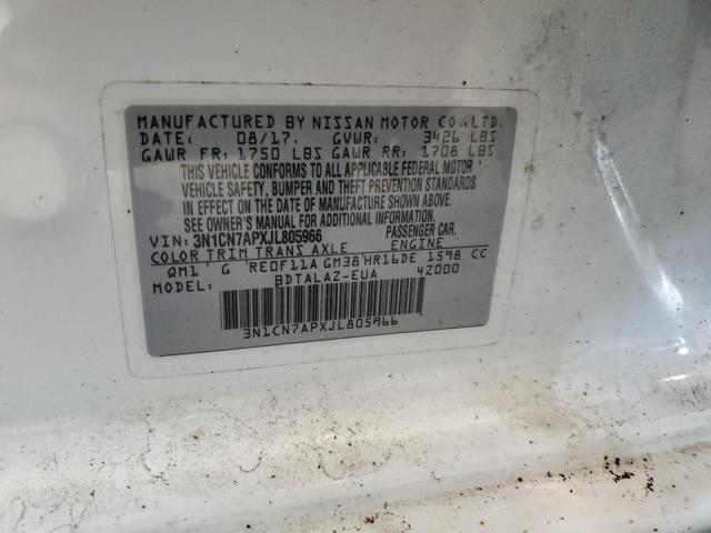 Photo 12 VIN: 3N1CN7APXJL805966 - NISSAN VERSA S 