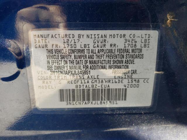 Photo 11 VIN: 3N1CN7APXJL845951 - NISSAN VERSA 