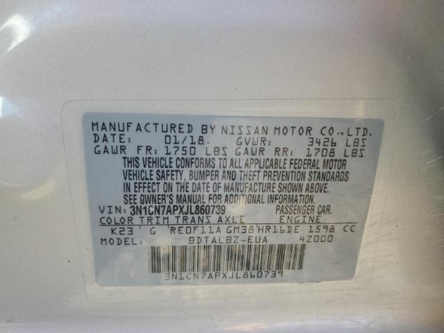 Photo 12 VIN: 3N1CN7APXJL860739 - NISSAN VERSA S 