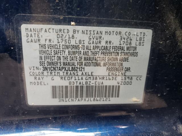 Photo 9 VIN: 3N1CN7APXJL862121 - NISSAN VERSA S 