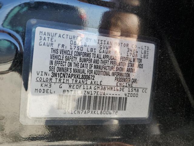 Photo 11 VIN: 3N1CN7APXKL800672 - NISSAN VERSA S 