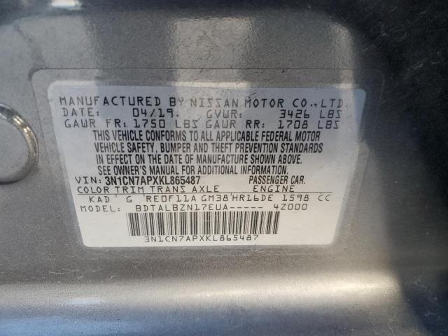 Photo 11 VIN: 3N1CN7APXKL865487 - NISSAN VERSA 