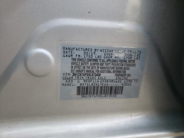 Photo 9 VIN: 3N1CN7APXKL873458 - NISSAN VERSA S 