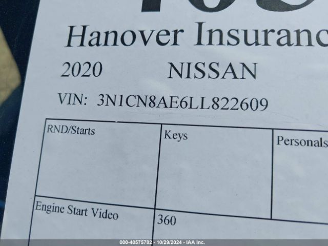 Photo 8 VIN: 3N1CN8AE6LL822609 - NISSAN VERSA 