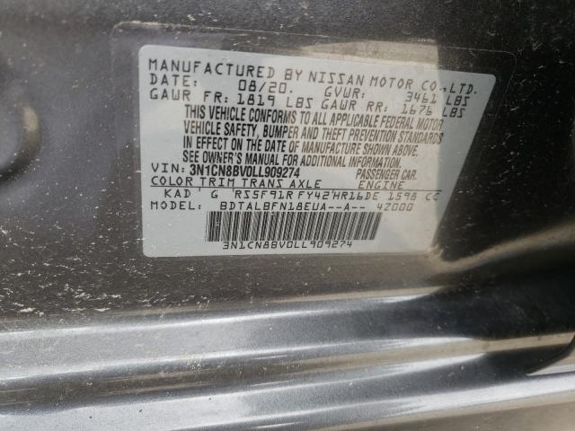 Photo 9 VIN: 3N1CN8BV0LL909274 - NISSAN VERSA 