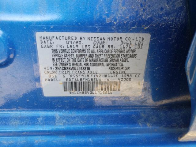 Photo 9 VIN: 3N1CN8BV0LL918816 - NISSAN VERSA S 