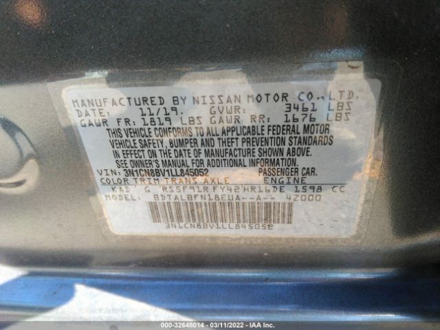 Photo 8 VIN: 3N1CN8BV1LL845052 - NISSAN VERSA 