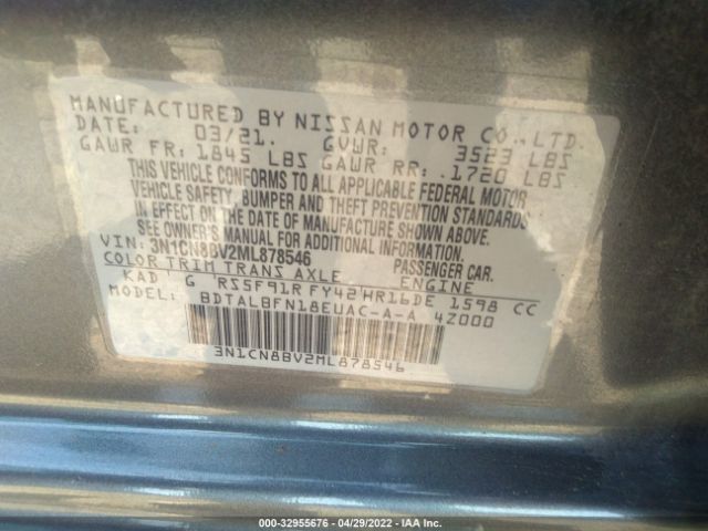 Photo 8 VIN: 3N1CN8BV2ML878546 - NISSAN VERSA 