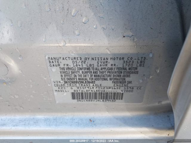 Photo 8 VIN: 3N1CN8BV3NL839482 - NISSAN VERSA 