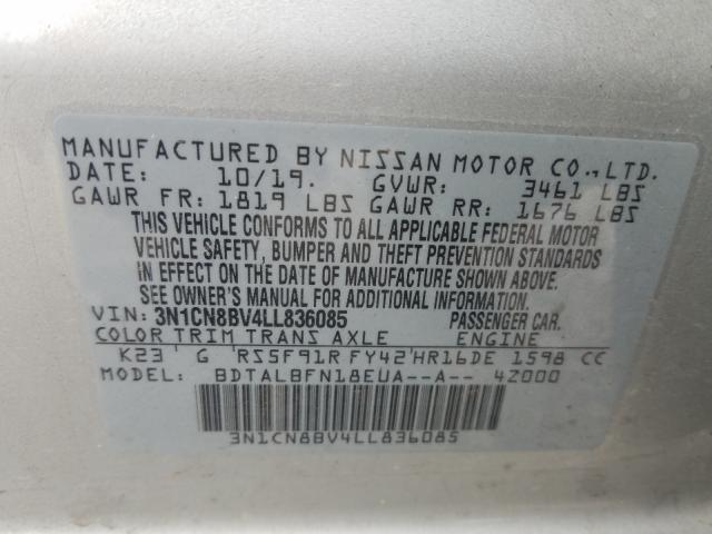 Photo 9 VIN: 3N1CN8BV4LL836085 - NISSAN VERSA S 