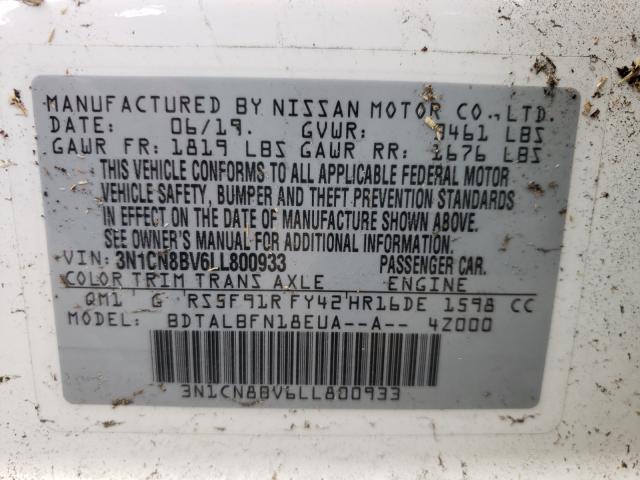 Photo 9 VIN: 3N1CN8BV6LL800933 - NISSAN VERSA S 