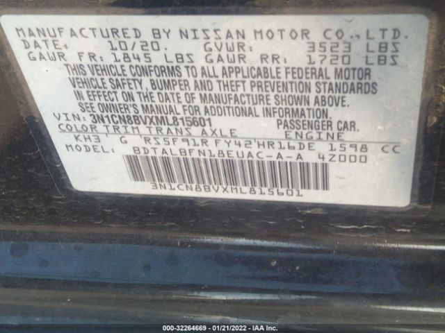 Photo 8 VIN: 3N1CN8BVXML815601 - NISSAN VERSA 