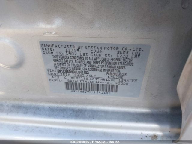 Photo 8 VIN: 3N1CN8DV0LL841183 - NISSAN VERSA 