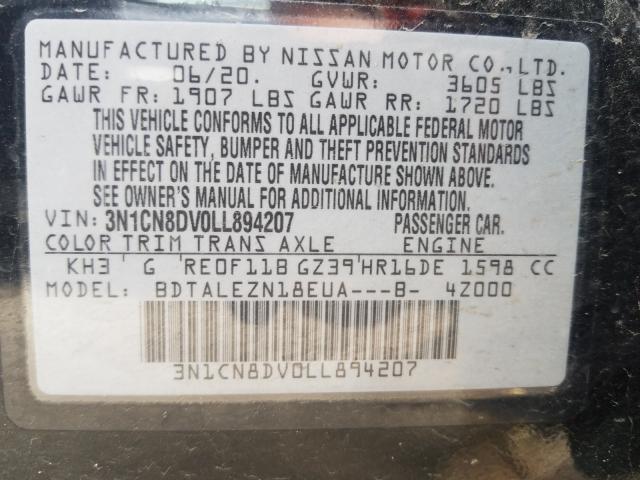 Photo 9 VIN: 3N1CN8DV0LL894207 - NISSAN VERSA S 