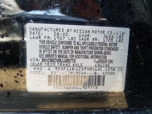 Photo 9 VIN: 3N1CN8DV0LL909773 - NISSAN VERSA S 