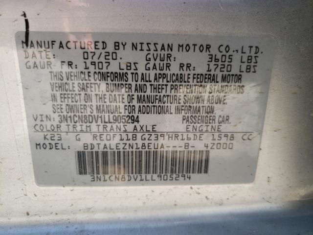 Photo 9 VIN: 3N1CN8DV1LL905294 - NISSAN VERSA S 