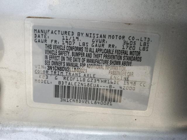 Photo 11 VIN: 3N1CN8DV2LL840021 - NISSAN VERSA 