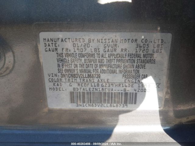 Photo 8 VIN: 3N1CN8DV2LL868739 - NISSAN VERSA 