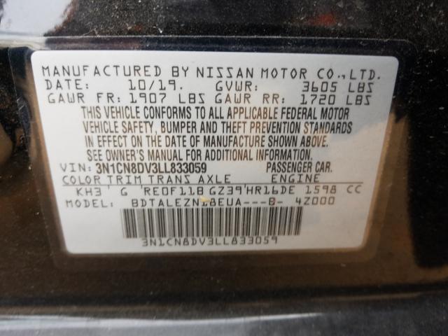 Photo 9 VIN: 3N1CN8DV3LL833059 - NISSAN VERSA S 