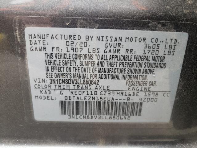 Photo 9 VIN: 3N1CN8DV3LL880642 - NISSAN VERSA S 