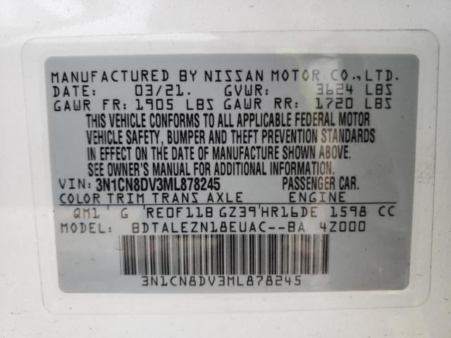 Photo 11 VIN: 3N1CN8DV3ML878245 - NISSAN VERSA S 