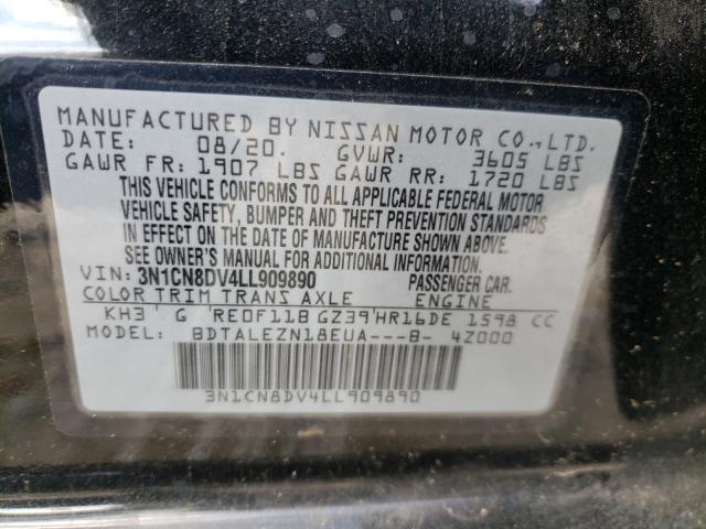 Photo 9 VIN: 3N1CN8DV4LL909890 - NISSAN VERSA S 