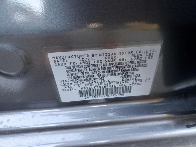 Photo 11 VIN: 3N1CN8DV4ML921992 - NISSAN VERSA S 