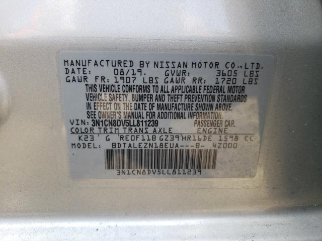 Photo 9 VIN: 3N1CN8DV5LL811239 - NISSAN VERSA S 